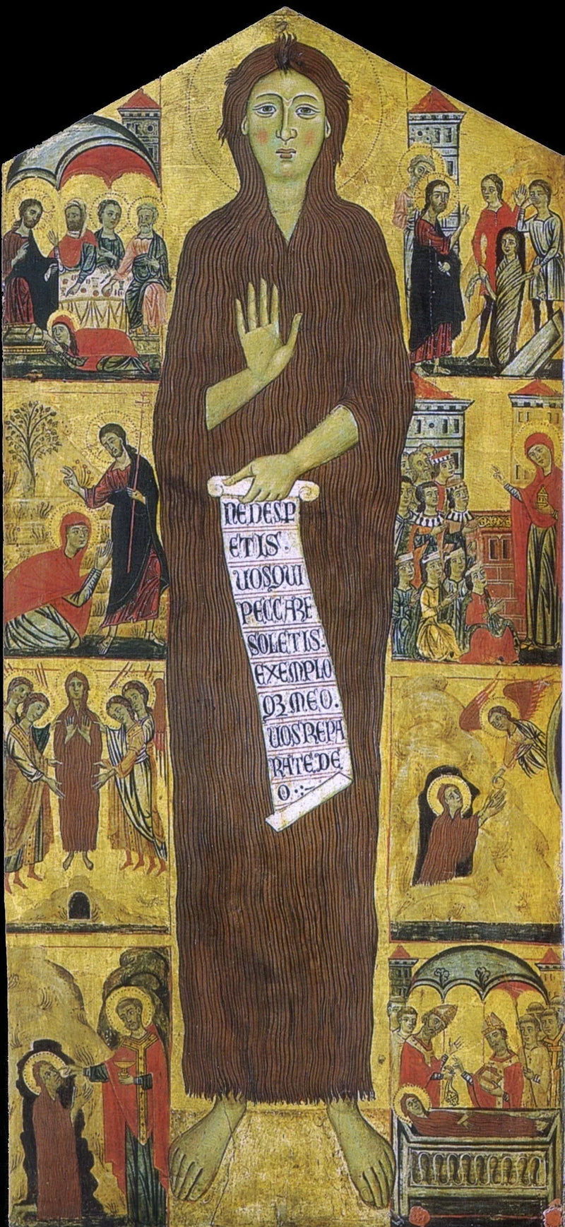 Maria Magdalena boetvaardig en acht verhalen uit haar leven - Meester van de Magdalena