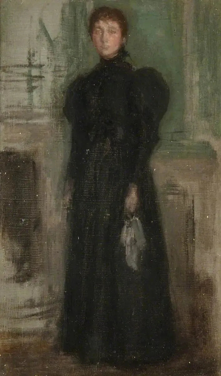 Mevrouw Rosalind Birnie Philip staand - James Abbott McNeill Whistler
