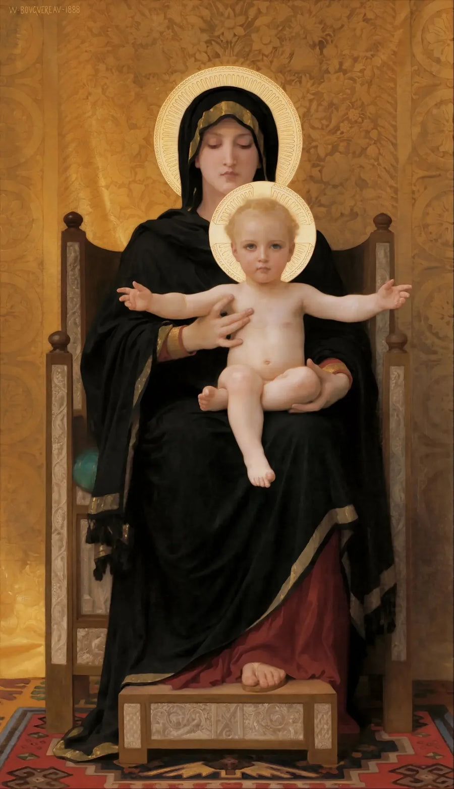 Zittende Madonna - Bouguereau