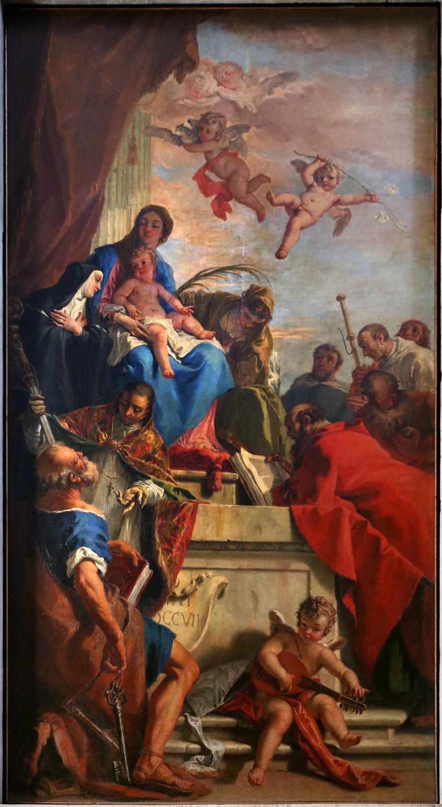 Madonna met baby en heiligen - Sebastiano Ricci