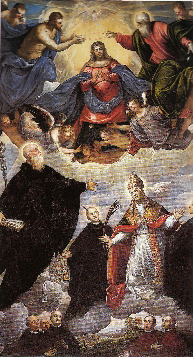 Madonna gekroond tussen Benedictijnse heiligen - Jacopo Tintoretto