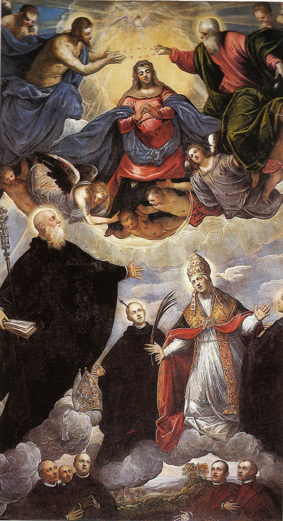 Madonna gekroond tussen Benedictijnse heiligen - Jacopo Tintoretto