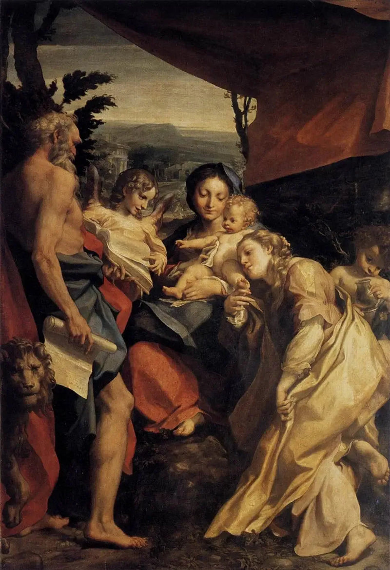 Madonna van Sint Jerome - Antonio da Correggio