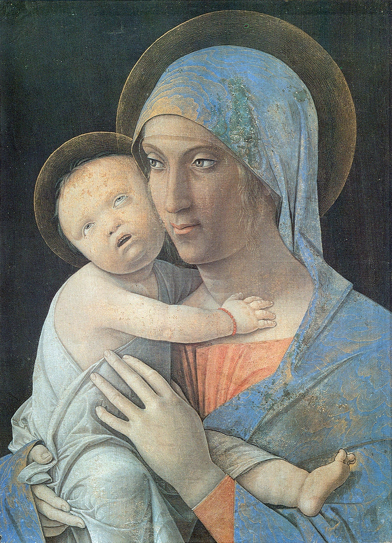 Madonna met Bambino schilderij - Andrea Mantegna