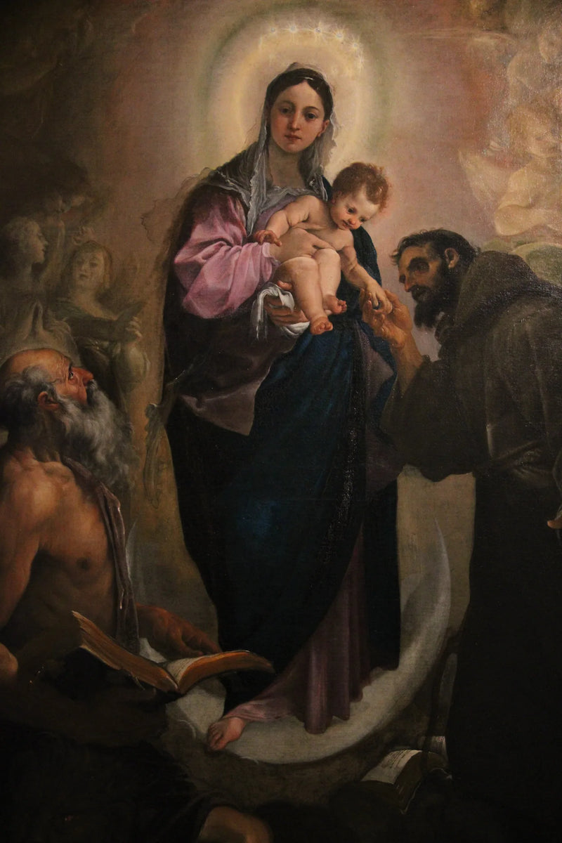 Madonna degli Scalzi met de heiligen Franciscus en Hiëronymus - Ludovico Carracci
