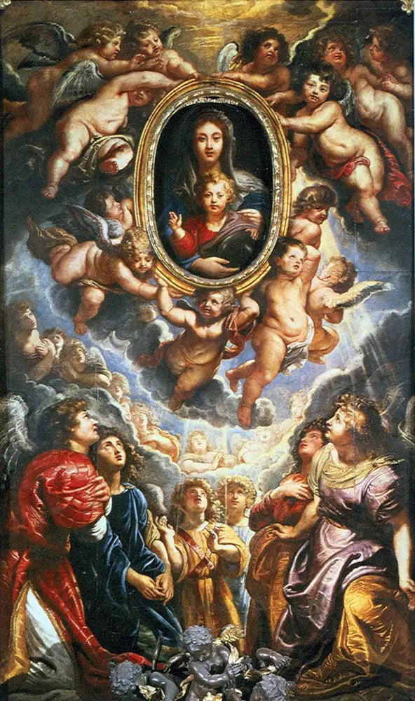 Madonna della Vallicella vereerd door de engelen - Peter Paul Rubens