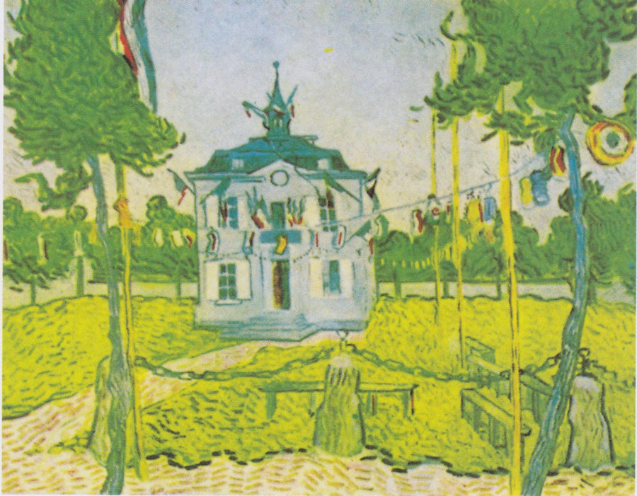 Het gemeentehuis van Auvers-sur-Oise op 14 juli - Vincent van Gogh