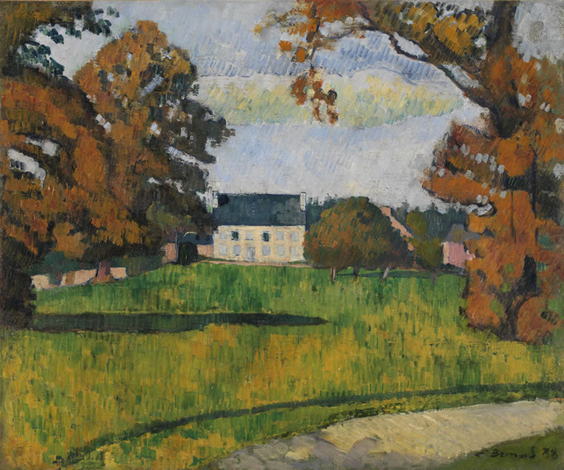 Huisje aan het einde van een park - Émile Bernard