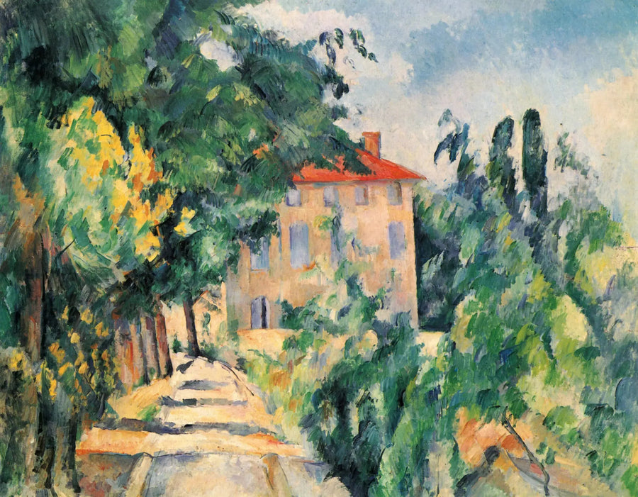 Huis met rood dak (Jas de Bouffan) - Paul Cézanne