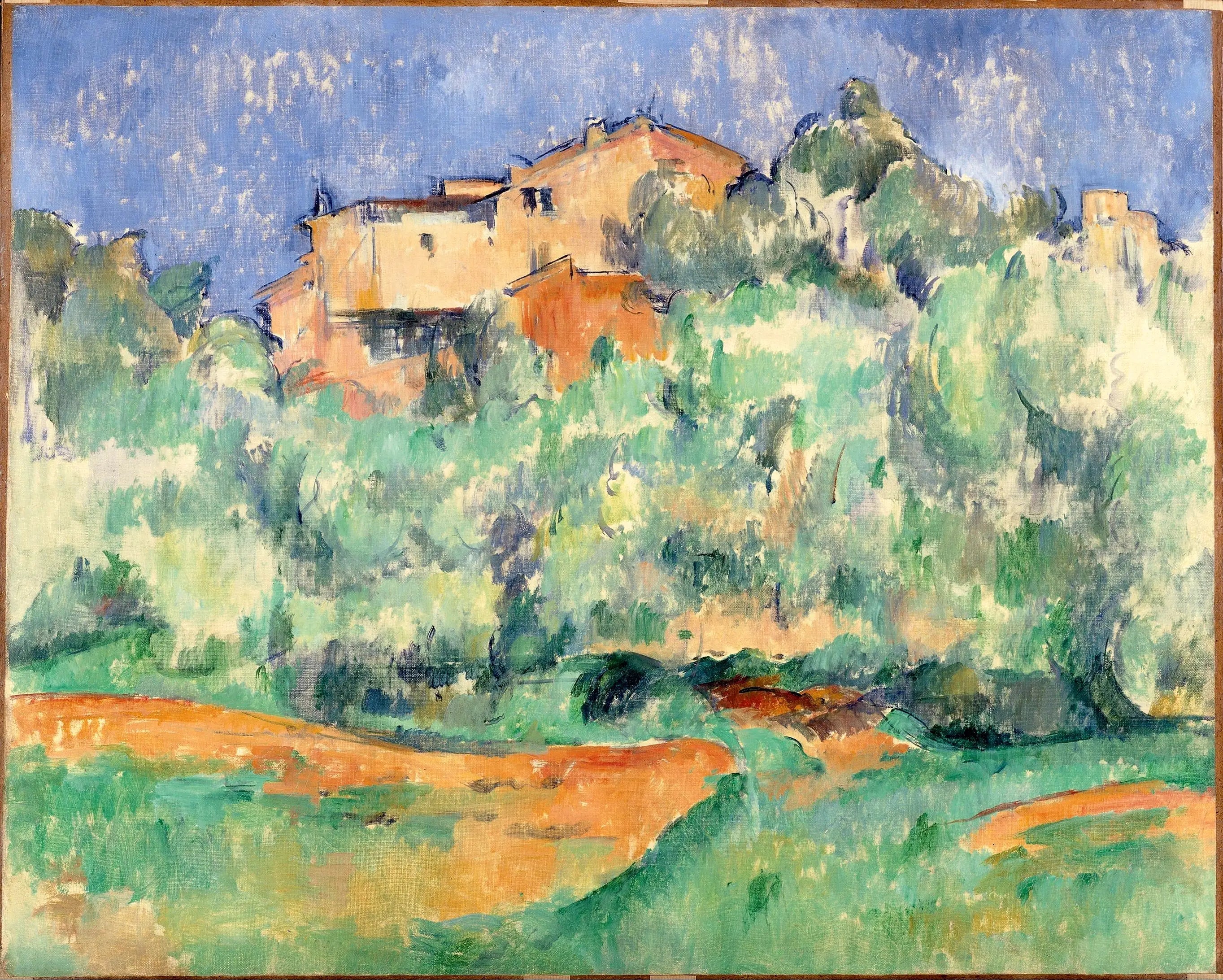 Reproduction du tableau « Maison de Bellevue et pigeonnier - Paul Cézanne » par Alpha Reproduction en peinture à l’huile