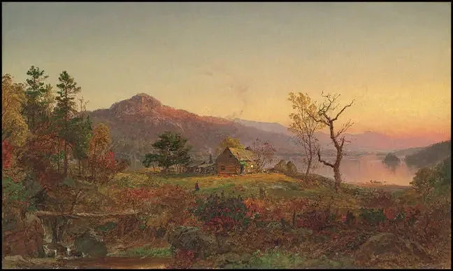 Huis van de Visser, Greenwood-meer - Jasper Francis Cropsey