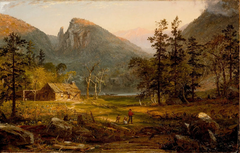 Huis van de pionier, Eagle Cliff, Witte Bergen - Jasper Francis Cropsey