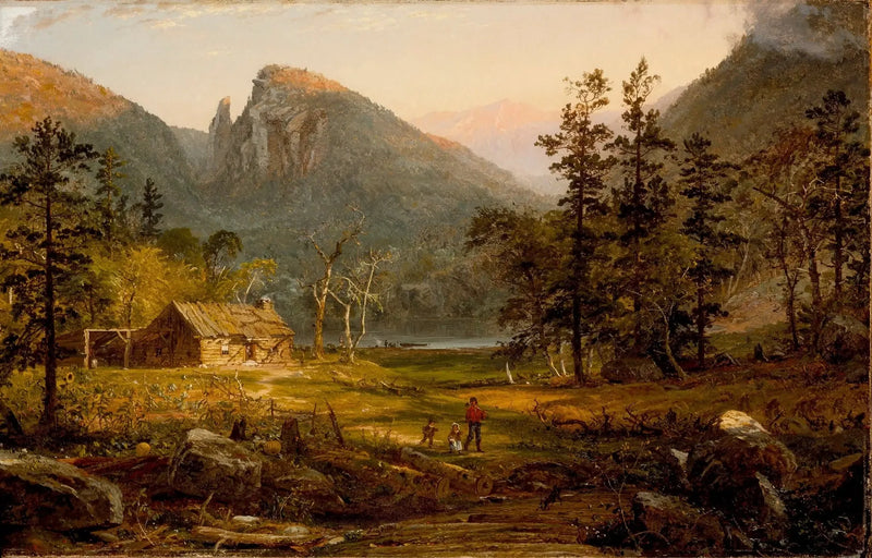 Huis van de pionier, Eagle Cliff, Witte Bergen - Jasper Francis Cropsey