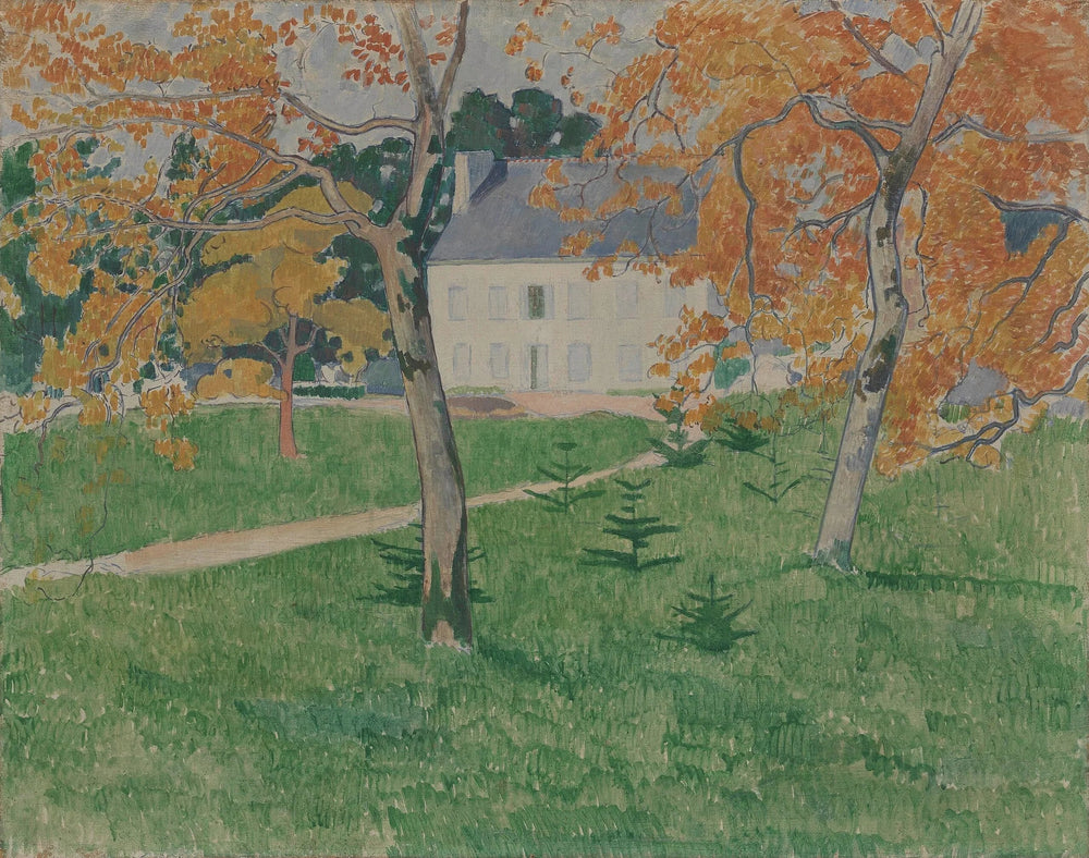 Maison parmi les arbres : Pont-Aven - Émile Bernard image 1 reproduction réalisée par Alpha Reproduction