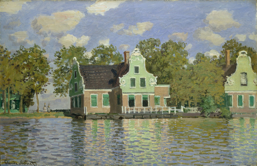 Huizen aan de oevers van de Zaan W185 - Claude Monet