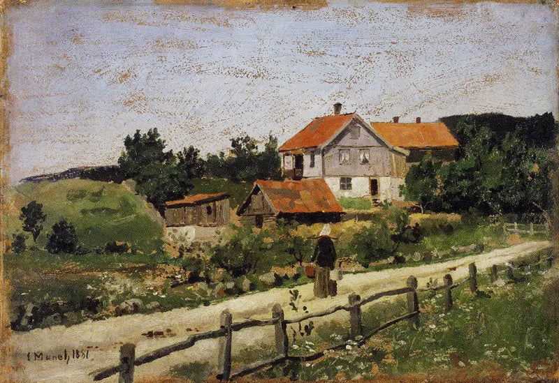huizen in Maridalen - Edvard Munch