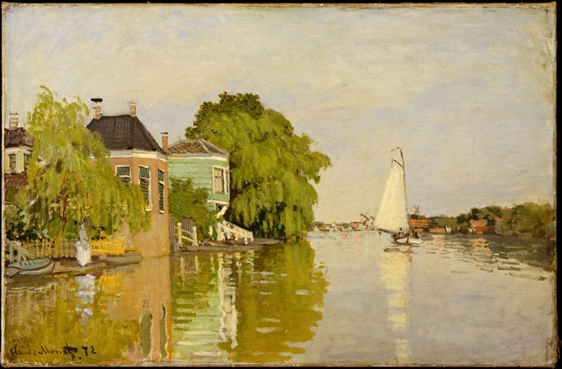 Huizen aan de Achterzaan W186 - Claude Monet