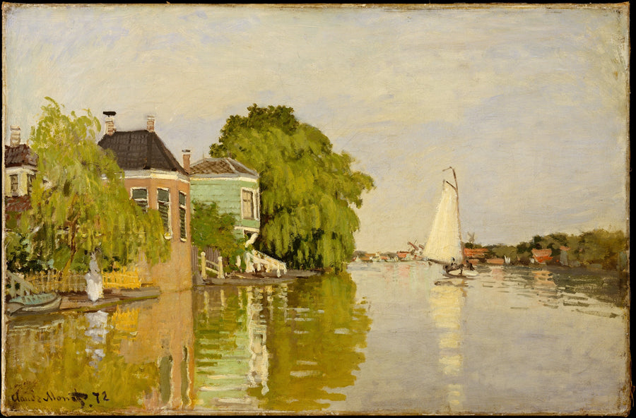 Huizen aan de Achterzaan - Claude Monet
