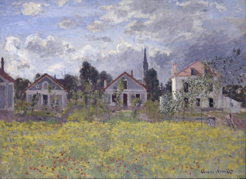 Huizen in Argenteuil W277 - Claude Monet