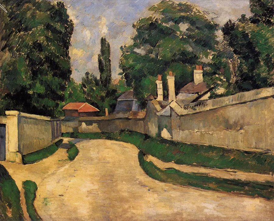 Huizen aan de kant van een weg, I - Paul Cézanne