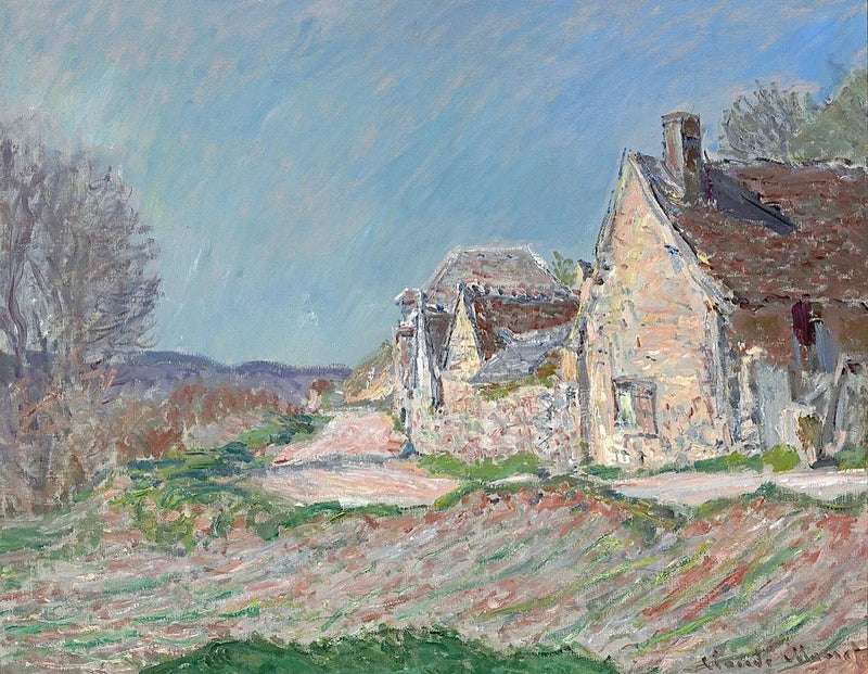 Huizen langs de weg W972 - Claude Monet