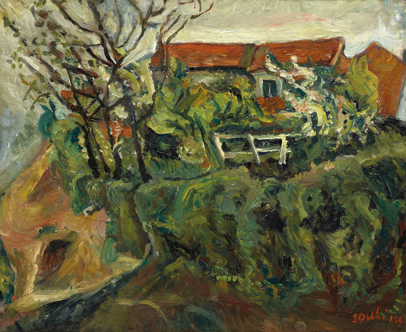 Huizen in een landschap - Chaim Soutine