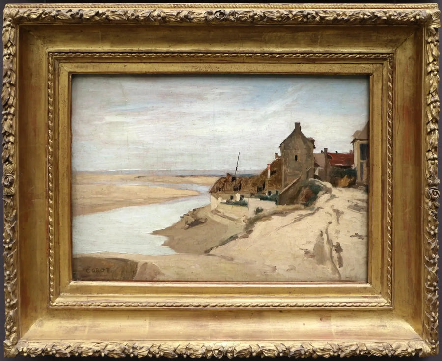 Vissershuizen in Sainte-Adresse - Jean-Baptiste Camille Corot