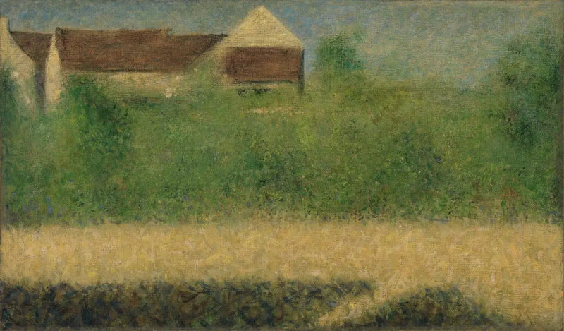 Huizen en tuin - Georges Seurat