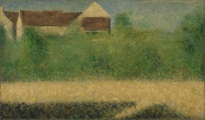 Huizen en tuin - Georges Seurat