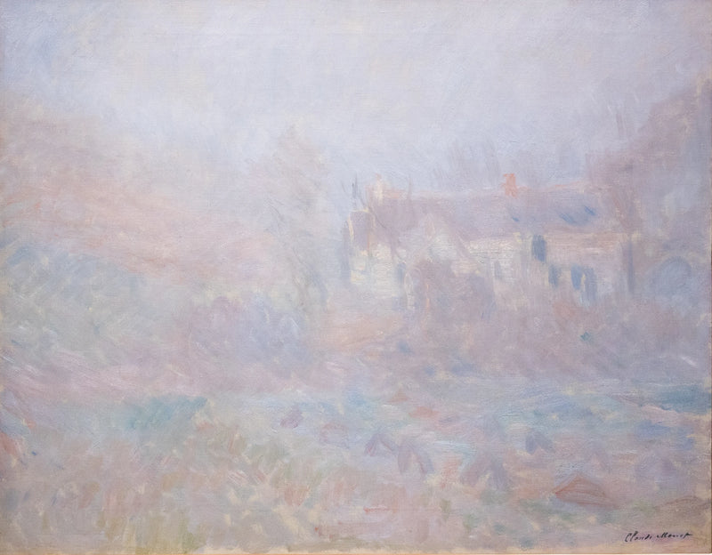 Huizen in Falaise, mist W977 - Claude Monet