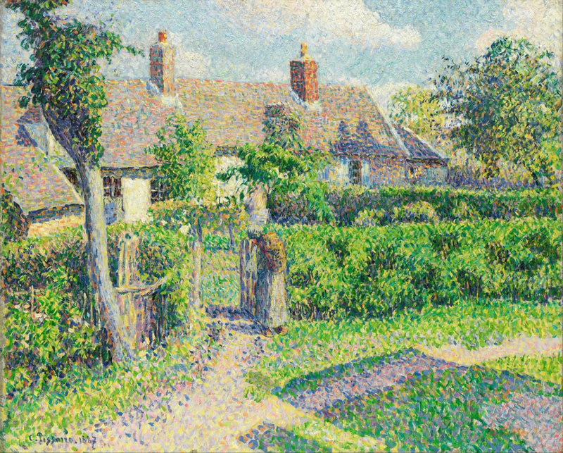 Boerenhuizen, Eragny - Camille Pissarro