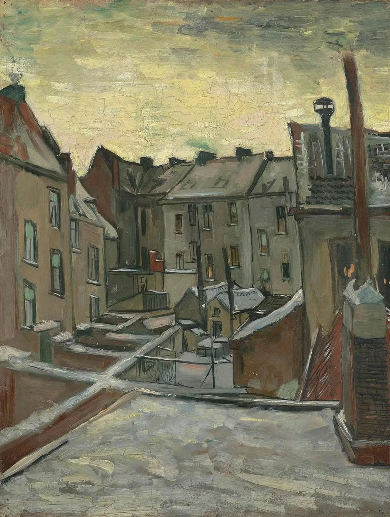 Huizen gezien van achteren - Vincent van Gogh