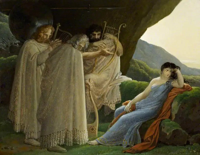 Malvina huilt om de dood van haar verloofde Oscar - Anne-Louis Girodet

Source:
Malvina pleure la mort de son fiancé Oscar - Anne-Louis Girodet