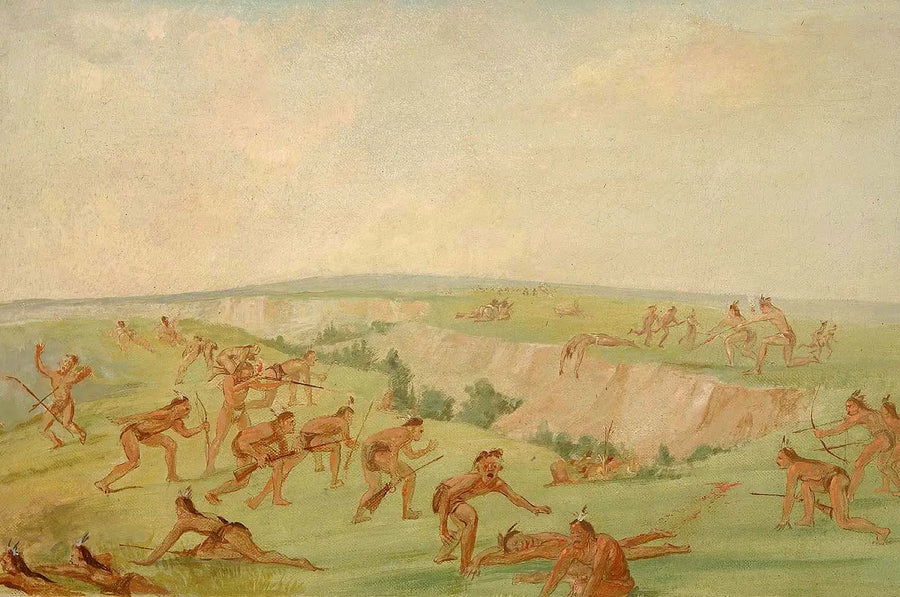 Mandan aanvallend op een Arikara-groep - George Catlin

Source:
Mandan attaquant un groupe d'Arikara - George Catlin