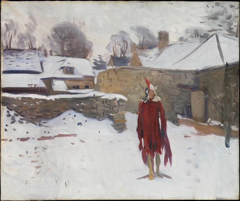 Mannequin in de sneeuw - John Singer Sargent
