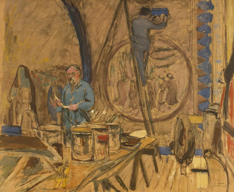 Maquette voor een portret van Denis - Édouard Vuillard