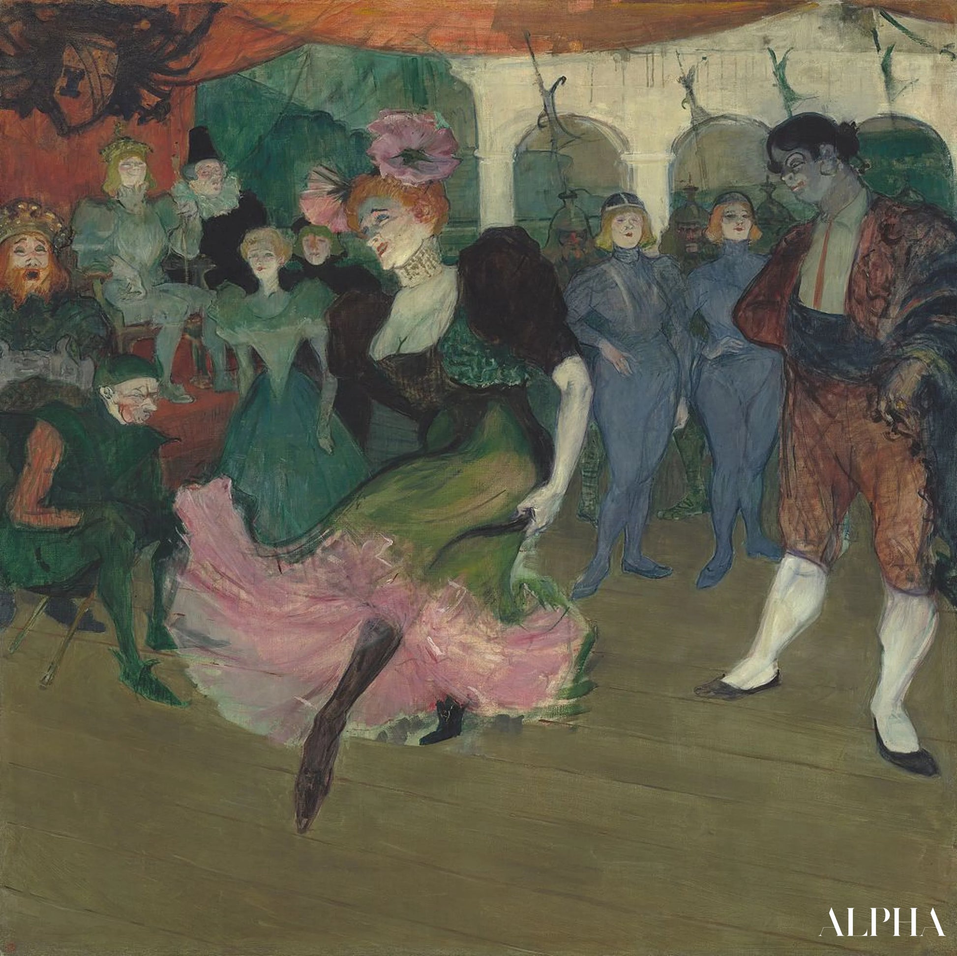 Marcelle leent de boléro in chilpéric - Toulouse Lautrec - Reproducties van schilderijen en hoogwaardige schilderijen