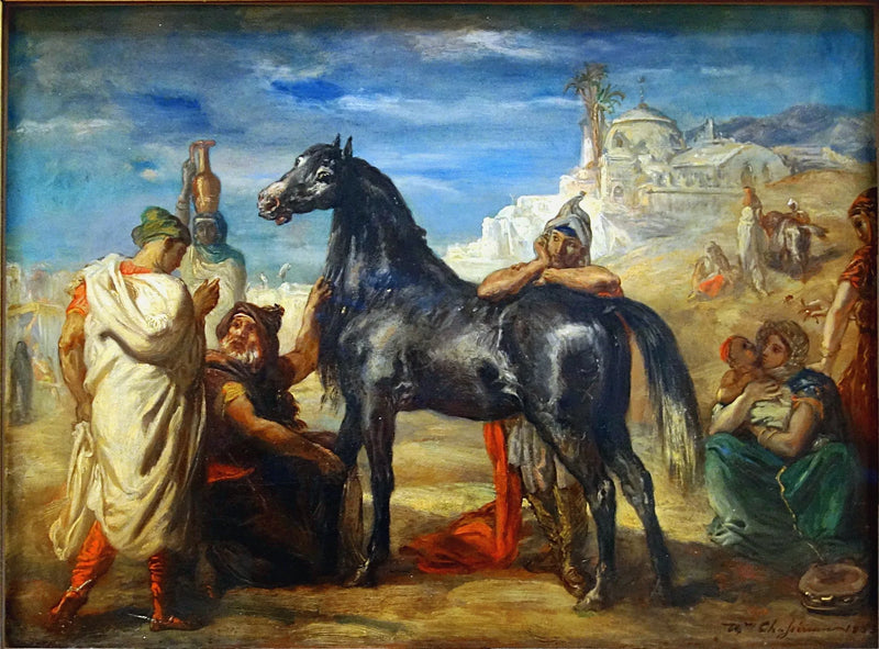 Arabische handelaar met een merrie - Théodore Chassériau