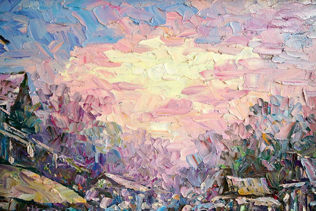 Marché flottant | 145 x 105 cm Reproductions de tableaux à la peinture à l’huile