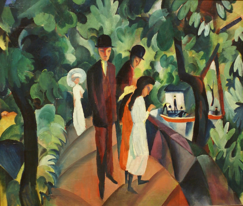 Over de brug lopen - August Macke
