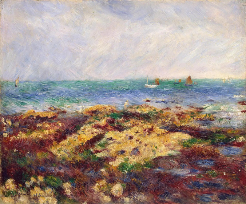 Laag water bij Yport - Pierre-Auguste Renoir