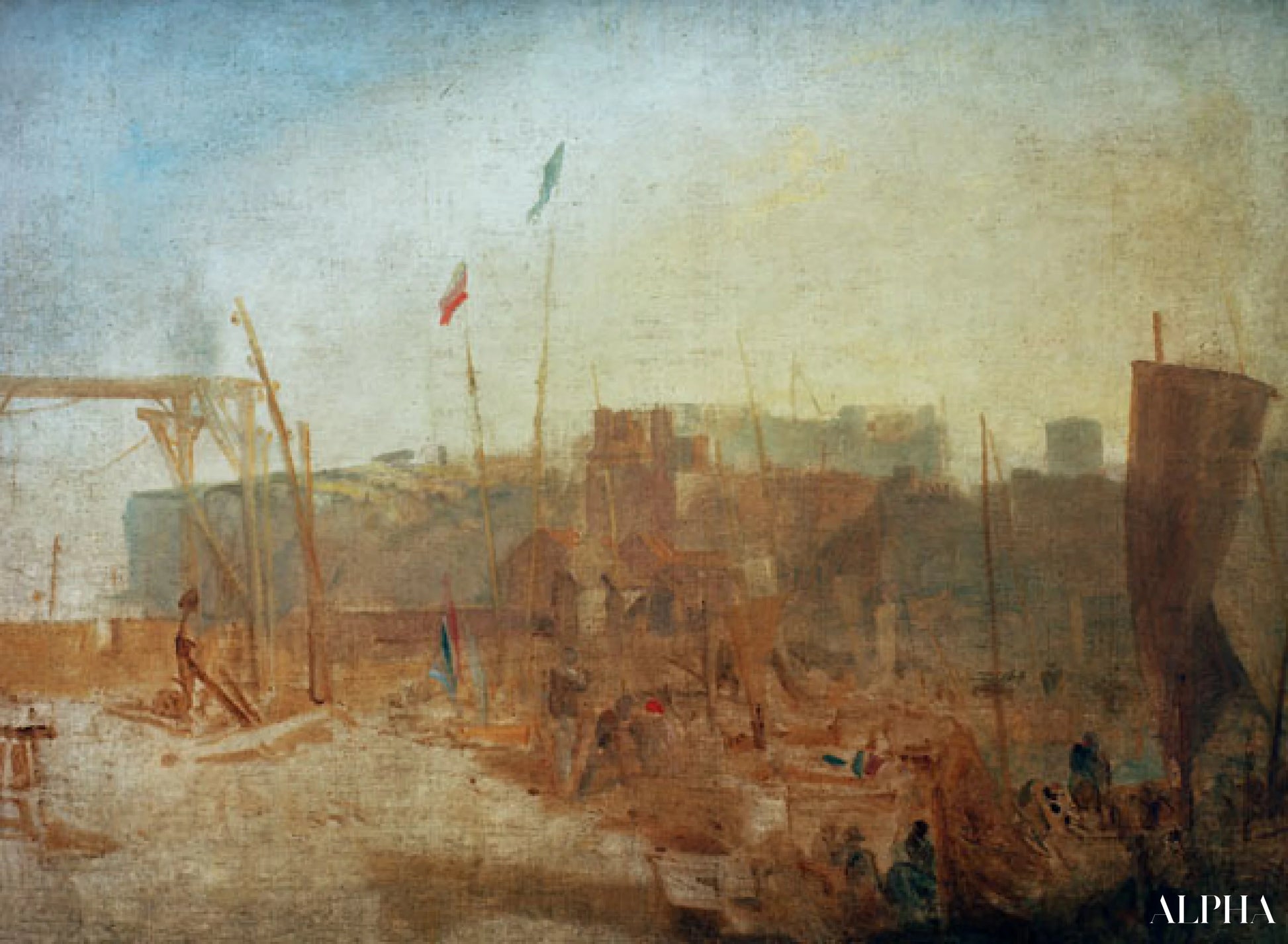 Margate bij zonsondergang - William Turner - Reproducties van schilderijen en hoogwaardige schilderijen