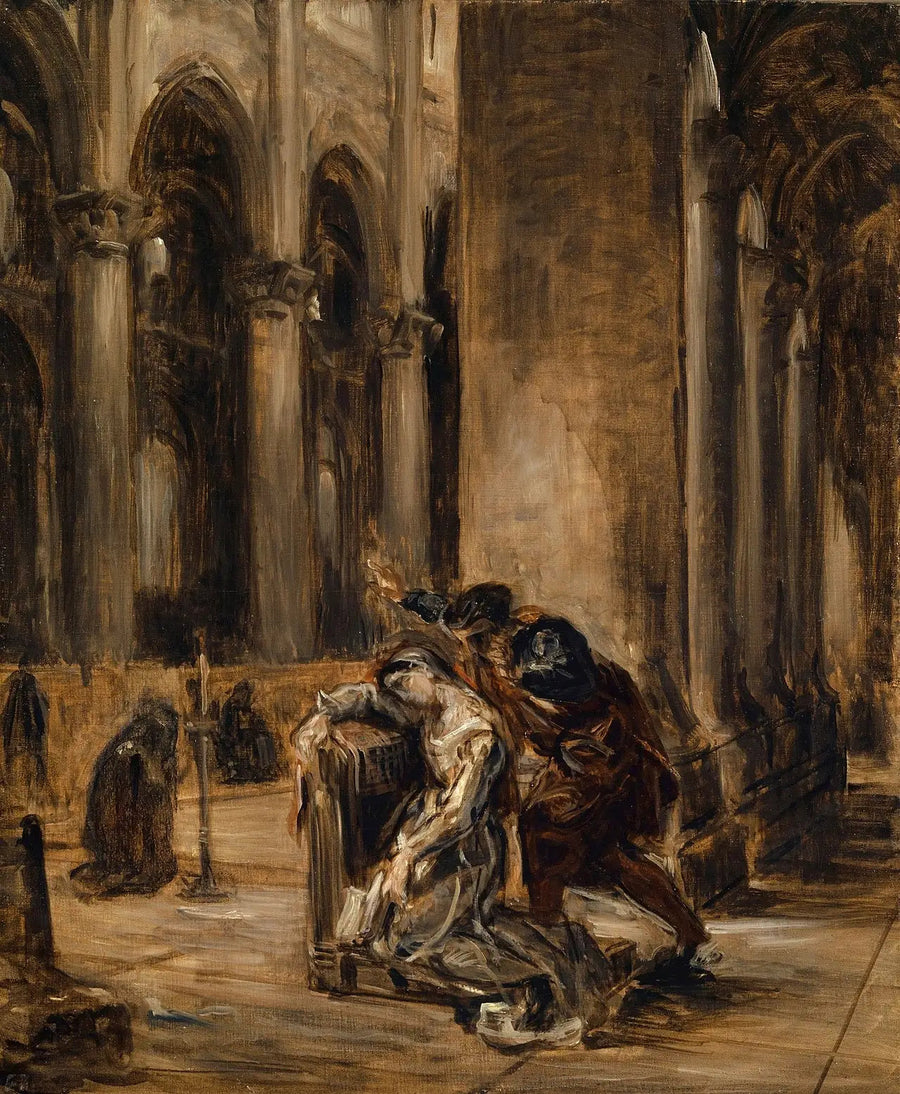 Marguerite in de kerk - Eugène Delacroix