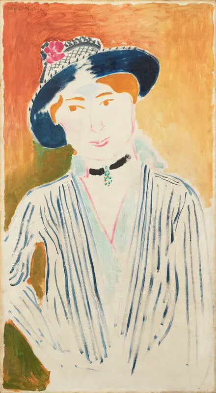 Marguerite in de gestreepte jas - Henri Matisse