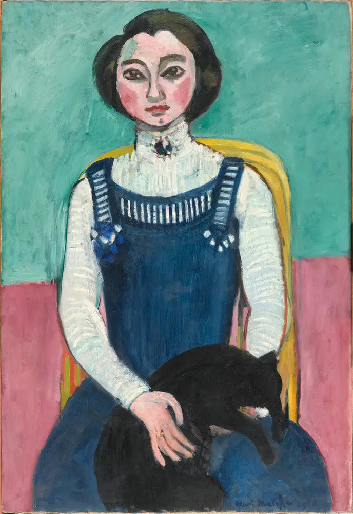 Margriet met de zwarte kat - Henri Matisse