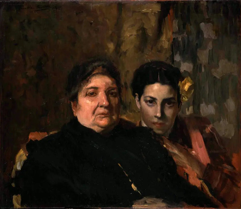 María en haar grootmoeder - Joaquín Sorolla