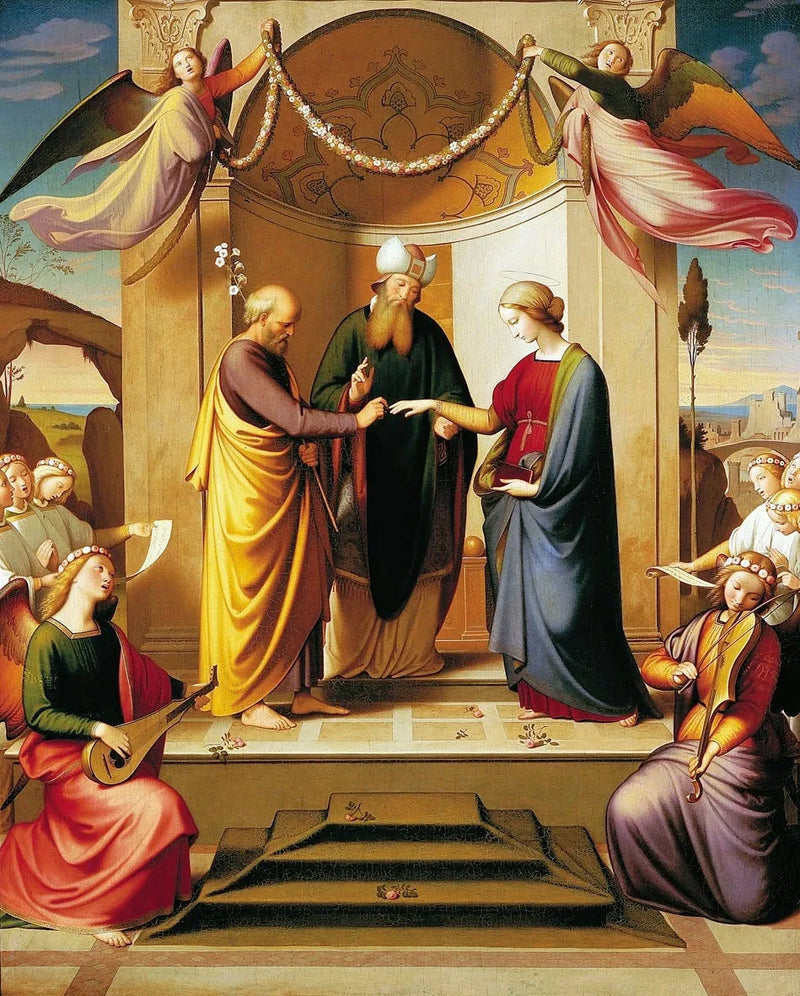 Huwelijk van de Maagd (Sposalizio). - Johann Friedrich Overbeck