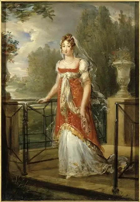 Marie-Annuciade-Caroline Bonaparte, reine de Naples, au château de Neuilly (1782-1839) - François Gérard image 2 reproduction d’œuvre d’art à l’huile