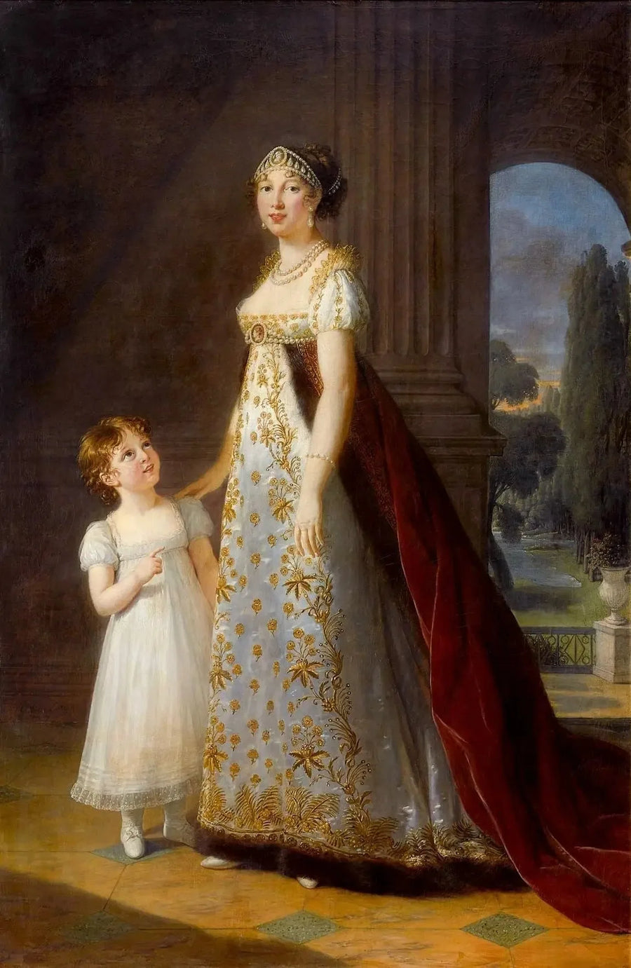 Marie-Annuciade-Caroline Bonaparte, koningin van Napels, met haar dochter Laetitia-Joséphine Murat - Élisabeth Vigeé Le Brun

Source:
Marie-Annuciade-Caroline Bonaparte, reine de Naples, avec sa fille Laetitia-Joséphine Murat - Élisabeth Vigée Le Brun