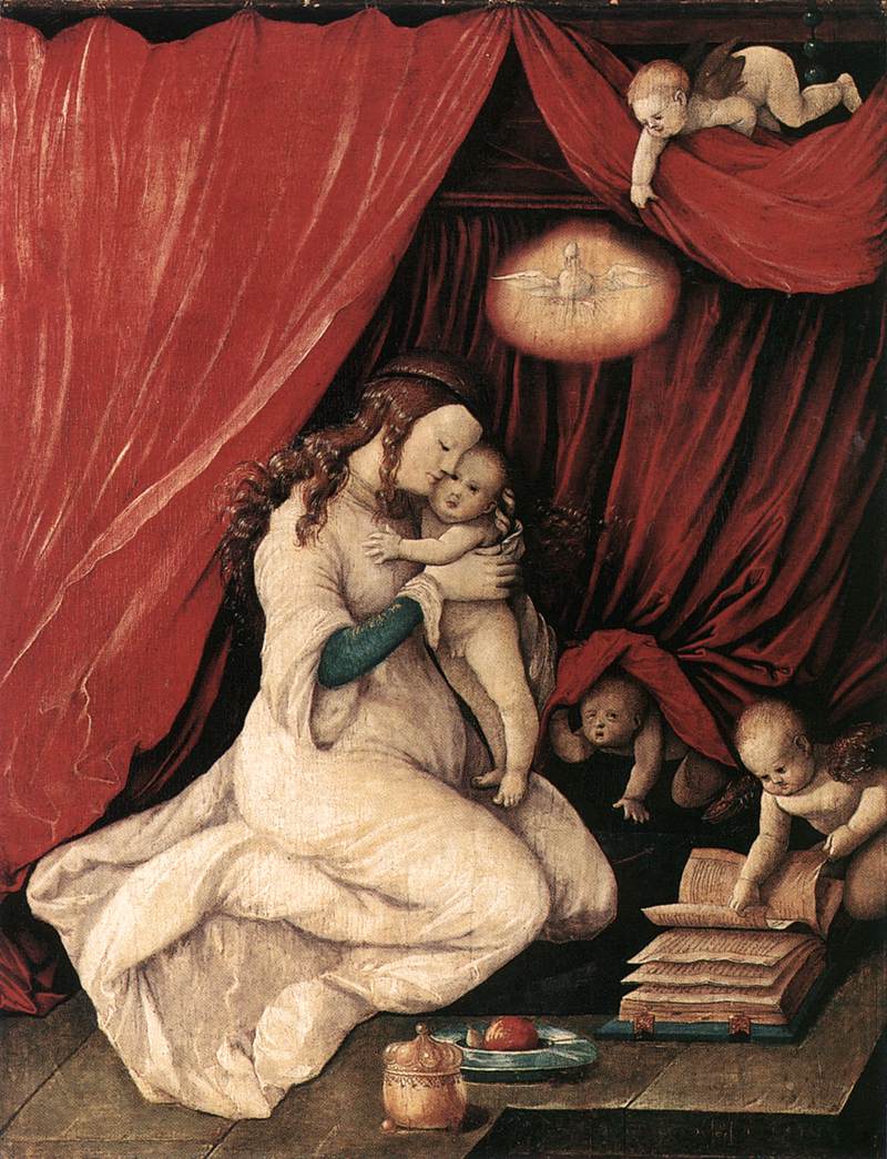 Maria met het Kind Jezus in een kamer - Hans Baldung Grien
